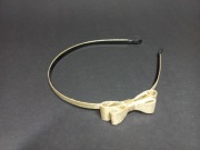 Opaska do włosów złota kokarda kokardka