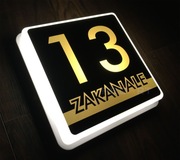 PODŚWIETLANA tabliczka adresowa nowoczesny numer domu LED na dom M2