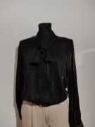 Czarna elegancka bluzka tunika marki Wallis wiedziałem/wiązanie/używana 42