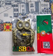 Magnes na lodówkę metalowy z Lizbony Portugalia