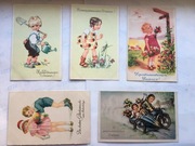 Kartki pocztowe  początki PRL-u lata 40 XX w 5 szt