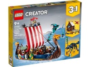 LEGO Creator 3w1 31132 - Statek wikingów i wąż z Midgardu