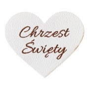 MR30 Serce Chrzest Święty 3 sztuki biały hdf