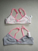 2 Staniki staniczki dziewczęce dziecięce z regulowanymi ramiączkami 