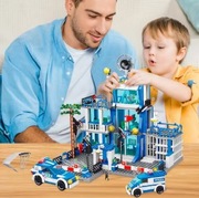 Komisariat Policji – Duży Zestaw Klocków DIY | Samochody + Budynek