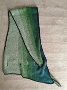 Ręcznie tkany szal ozdobny zielony