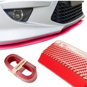 Dokładka zderzaka Samuraj 5 cm x 250 cm wzór carbon czerwony Spojler 