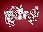 Mikołaj Renifer Gotowa dekoracja do powieszenia na okno Przedszkole Zima