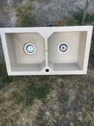 Dwukomorowy zlewozmywak granitowy