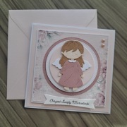 Personalizowana kartka na roczek i Chrzest Święty, ręcznie robiona