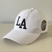 Nowa biała czapka LA - minimalistyczny haft, unisex
