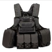 KAMIZELKA TAKTYCZNA WOJSKOWA 8 KIESZENI CZARNY