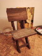 stylowe krzesło drewniane, fotel drewniany, np. do ogrodu, na działkę