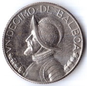 PANAMA 1/10 balboa 1968, KM# 10, AU