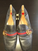 Gucci Leather Mid-heel Loafer Black (women's 40