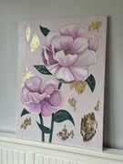 Obraz kwiaty, 70 x 50 cm, ręcznie malowany