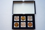 Monety Medale 6 sztuk w pudełku