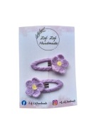 Spinki do włosów fioletowe kwiatki 