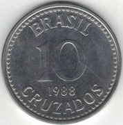 Brazylia 10 cruzados 1988 - 27 mm