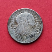 5 ZŁOTYCH GŁOWA KOBIETY 1933 rok - srebro AG oryginał