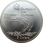 Kanada 5 dolarów 1975 Montreal 24,3g Ag 925