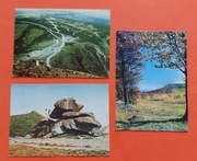 Zestaw starych pocztówek 3szt Karkonosze Góry Świętokrzyski 