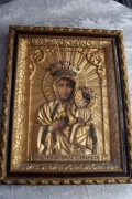 Stara Polska ikona/obraz Matki Boskiej Częstochowskiej