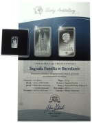 Certyfikat Wyspy Salomona 1/2 Dolara 2014 Barcelona  Sagrada Familia