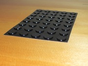 Odbojniki, stopki, dystanse, czarne, płaskie, samoprzylepne 98 szt