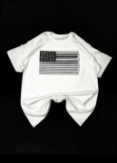 Flaga USA Koszulka Biała Nowa Unisex M