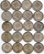 200 zł, srebrna moneta XXX lat PRL, mapka x 20 sztuk