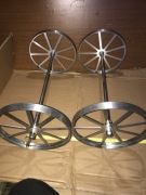 Koła do woza ze stali nierdzewnej mercedes ozdobne na ogródek, plac