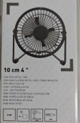 Mały wentylator USB 10 cm 4W – metalowy, czarny, na biurko