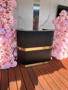 Recepcja ryflowana lada kosmetyczna z led