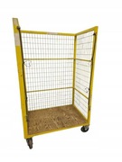 Wózek magazynowy kosz metalowy platforma na kółkach 120x80x190 używany