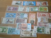 Banknoty UNC z całego świata zestaw 