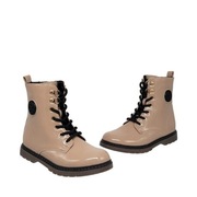 Botki trzewiki workery za kostkę lakierki lakierowane skórzane 