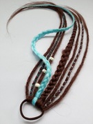 Dredy w gumce doczepy dredloki peruka warkoczyki zagęszczanie włosów treska