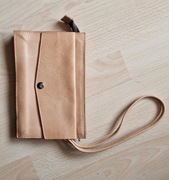 SASZETKA Z KIESZENIĄ 20x13 SKÓRA NATURALNA