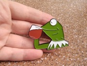 Kermit the frog memy Wpinka przypinka metalowa pin broszka Pin Żaba
