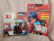 Puzzle 3d Ravensburger Miraculous biedronka i czarny kot  ćwiczenia pisanie