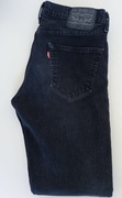 Spodnie jeansy męskie LEVI STRAUSS czarne (W30 L32, 170/76A) 
