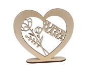 Serce SUPER MAMA,baza do zdobienia,wzory,15 cm