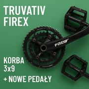 Korba rowerowa Truvativ Firex GXP 3x9 + NOWE pedały platformowe