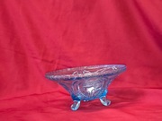 Secesyjna patera szklana na nóżkach – szkło prasowane – lata 20.–30.