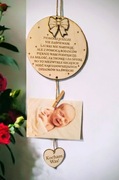 Zawieszka. Dzień babci i dziadka. Pamiątka.Zdjęcie.Prezent.sklejka.Śr.15cm