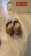 buty na obcasie Syrena, brązowe, rozmiar 39