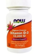 NOW - Witamina D-3 10,000IU - 120 kapsułek