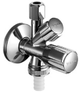 ZAW. KĄTOWY KOMB. 1/2x3/8x3/4 SHELL COMFORT Z NAK. I ZŁ.DO WĘŻA, CHROM