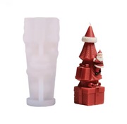 CHOINKA PUDEŁKOWA SANTA Świąteczna forma silikonowa 11.4*5.8 do Świec Wosku